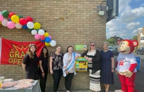 monkey puzzle team with new defibrillator